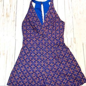 Y2K Bisou Bisou V Neck Halter Romper Size 2